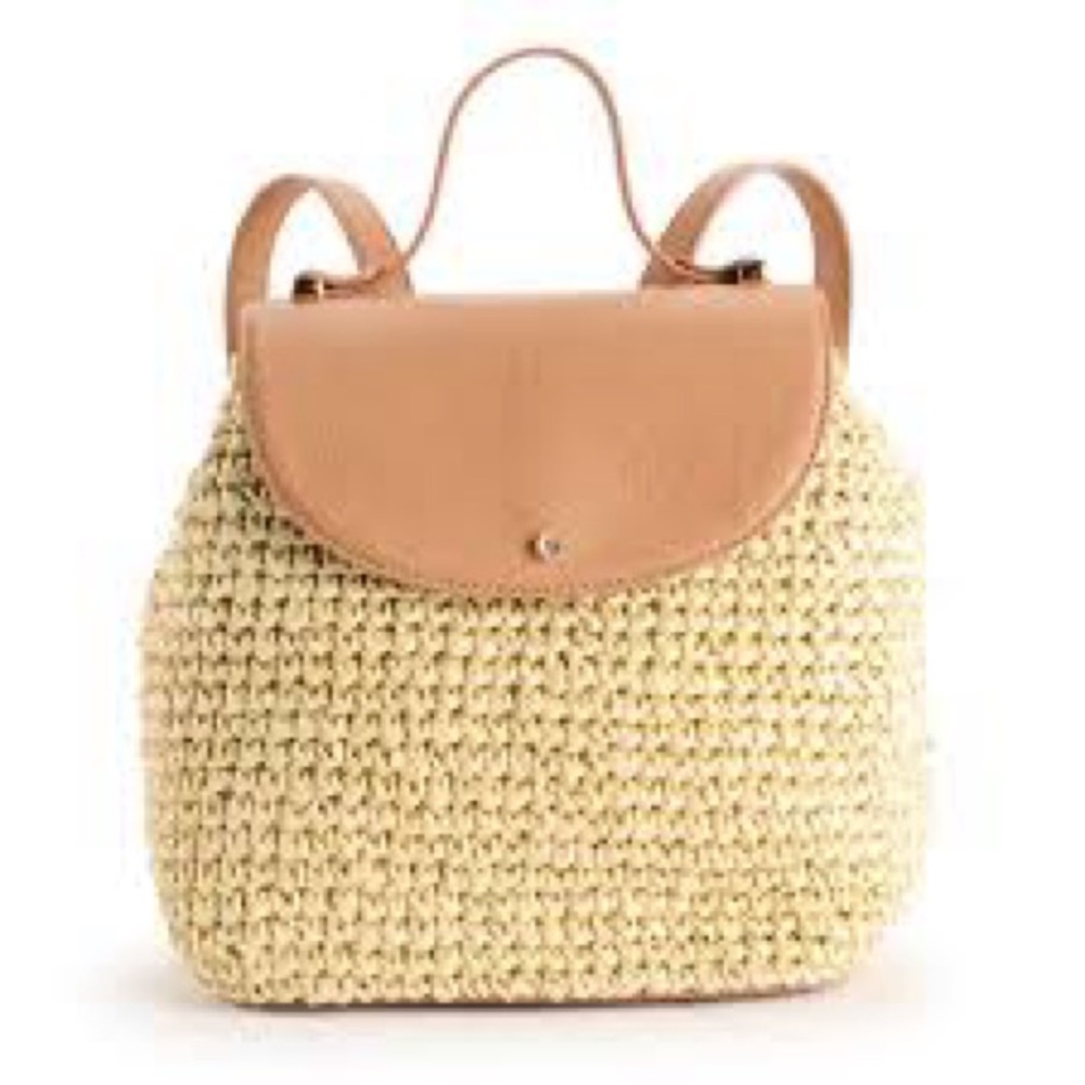 Lauren Conrad Straw backpack